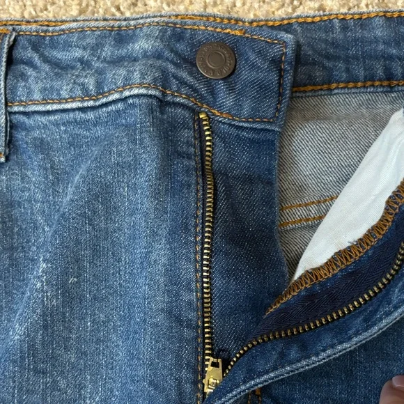 Old Navy Distressed Blue A-Line Skirt - Picture 7 of 7